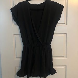 Black Ruffle Romper